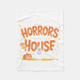 Retro Halloween Cow Moo I Mean Boo Funny Fall  Fleece Blanket