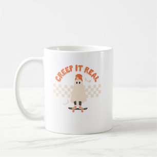 Retro Halloween Creep It Real Vintage Ghost Hallow Coffee Mug