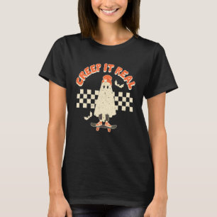 Retro Halloween Creep It Real Vintage Ghost Hallow T-Shirt