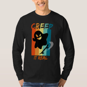 Retro Halloween Creep It Real Vintage Ghost Hallow T-Shirt
