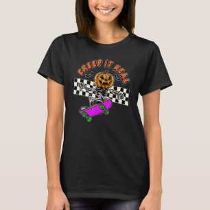 Retro Halloween Creep it Real Vintage Ghost Hallow T-Shirt