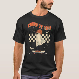 Retro Halloween Creep It Real Vintage Ghost Hallow T-Shirt