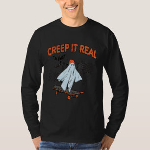 Retro Halloween Creep it Real Vintage Ghost Hallow T-Shirt