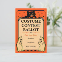 Retro Halloween Decor Style 2 Costume Ballot