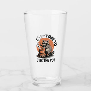 Retro Halloween Feral Time to Stir The Pot Glass