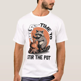 Retro Halloween Feral Time to Stir The Pot T-Shirt
