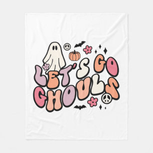 Retro Halloween Fleece Blanket