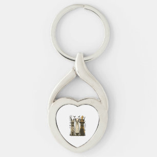 Retro Halloween Ghost French Bulldog Gothic Png Key Ring