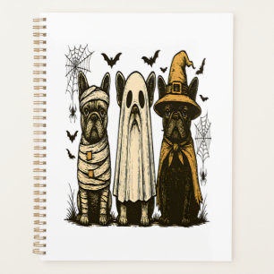 Retro Halloween Ghost French Bulldog Gothic Png Planner