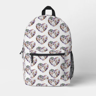 Retro Halloween Ghosts with Roller Blades Printed Backpack
