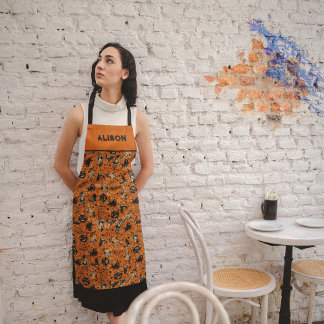 Retro Halloween Graphics Personalised Apron
