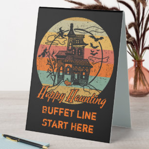Retro Halloween Happy Haunting Haunted House