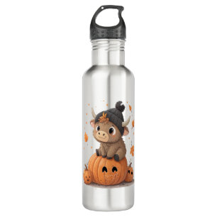Retro Halloween Highland Cow 2 710 Ml Water Bottle