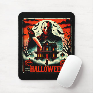 Retro Halloween Horror Night 80s Slasher Vibes Mouse Mat