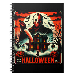 Retro Halloween Horror Night 80s Slasher Vibes Notebook
