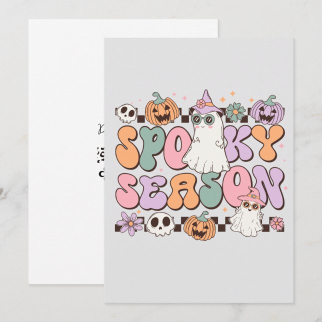 Retro Halloween Invitation (Front/Back)