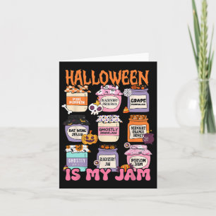 Retro Halloween Is My Jam Spooky Season Scary Fall Card