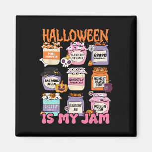 Retro Halloween Is My Jam Spooky Season Scary Fall Magnet