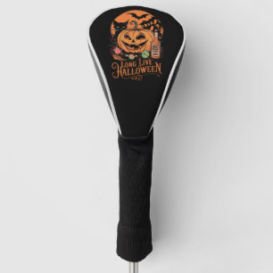 Retro Halloween Long Live Fall Spooky Season  Golf Head Cover