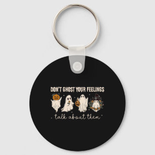 Retro Halloween Mental Health Don't Ghost Your Fee Key Ring