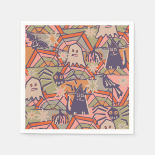 Retro Halloween Napkin