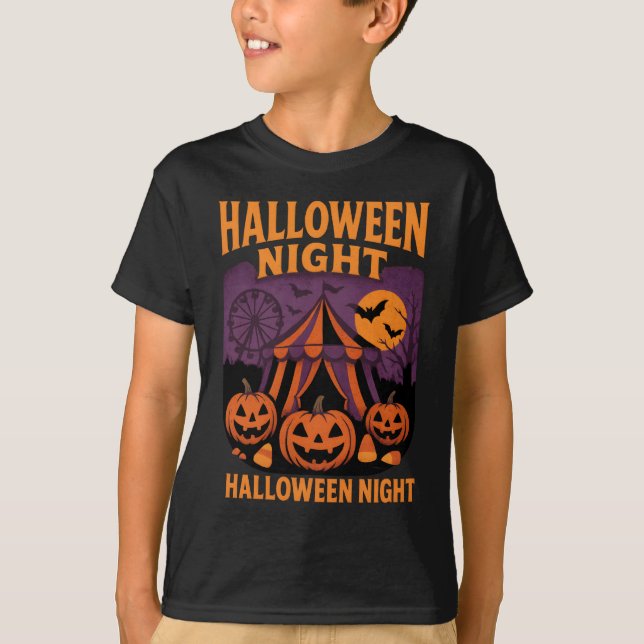 Retro Halloween Night Festival Clothes Unisex T-Shirt (Front)