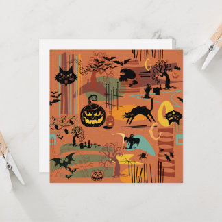 Retro Halloween O'Rama Invitation