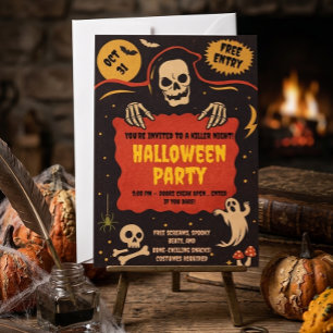 Retro Halloween Party Invitation
