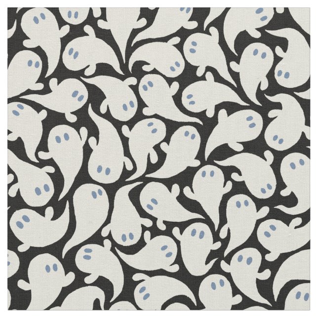 Retro Halloween pattern in vintage cartoon style. Fabric (Close Up)