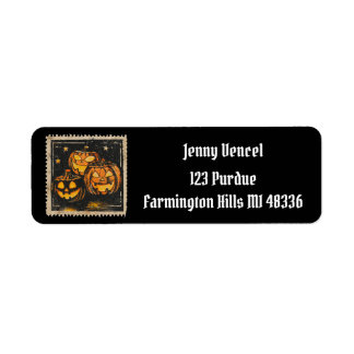 Retro Halloween Post stamp Spooky Season