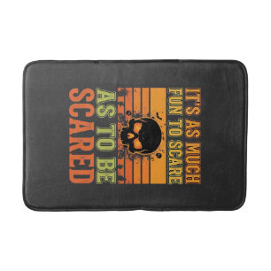 Retro Halloween Scare Skull Design_1 Bath Mat