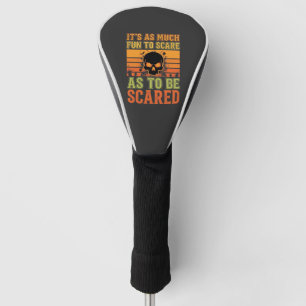 Retro Halloween Scare Skull Design_1 Golf Head Cover