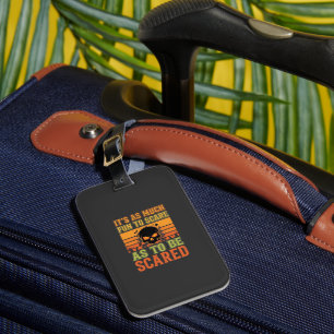 Retro Halloween Scare Skull Design_1 Luggage Tag