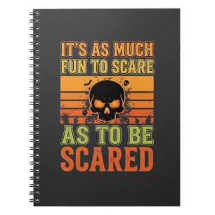 Retro Halloween Scare Skull Design_1 Notebook