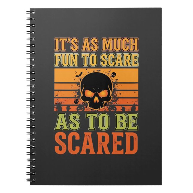Retro Halloween Scare Skull Design_1 Notebook (Front)