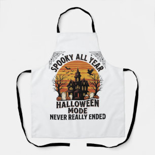 Retro Halloween Shirt for Spooky Season Lovers Apron