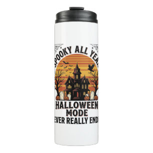 Retro Halloween Shirt for Spooky Season Lovers Thermal Tumbler