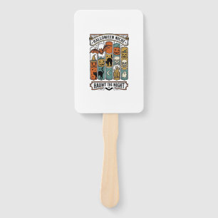 Retro Halloween Shirt with Vintage Spooky Stripe A Hand Fan