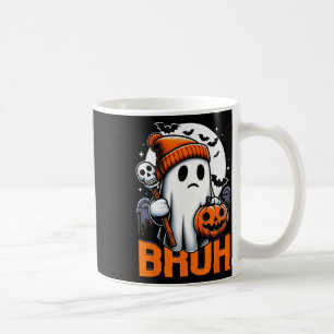 Retro Halloween Shirts For Men Women Bruh Ghost Ha Coffee Mug