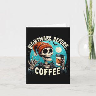 Retro Halloween Skeleton Coffee Mug Scary Night Be Card