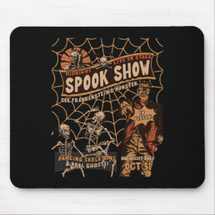 Retro Halloween Skeleton Horror Monster Midnight S Mouse Mat