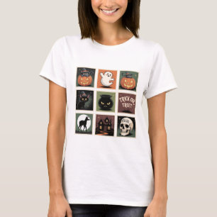 Retro Halloween Stamp Collection T-Shirt