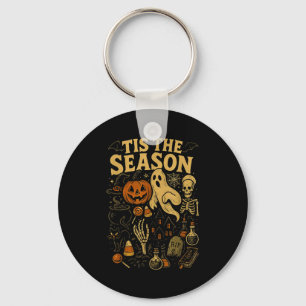 Retro Halloween Tis' The Season  Key Ring
