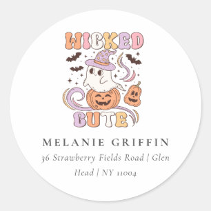 Retro Halloween Wicked Cute Ghost Address Labels