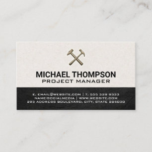 Retro Hammers Logo Business Card