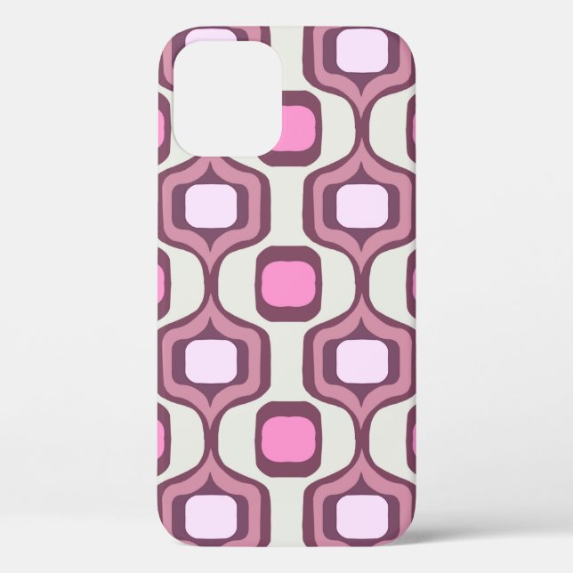 Retro Hand Drawn Geometric Square Pattern Minimal  Case-Mate iPhone Case (Back)