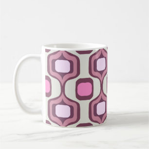 Retro Hand Drawn Geometric Square Pattern Minimal  Coffee Mug