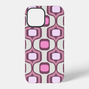 Retro Hand Drawn Geometric Square Pattern Minimal iPhone 12 Case