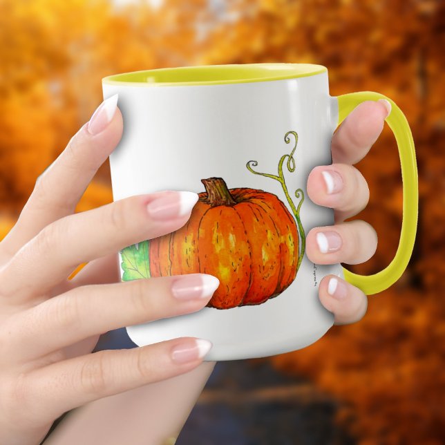 Retro Hand drawn Pumpkin Illustration  Mug (Creator Uploaded)