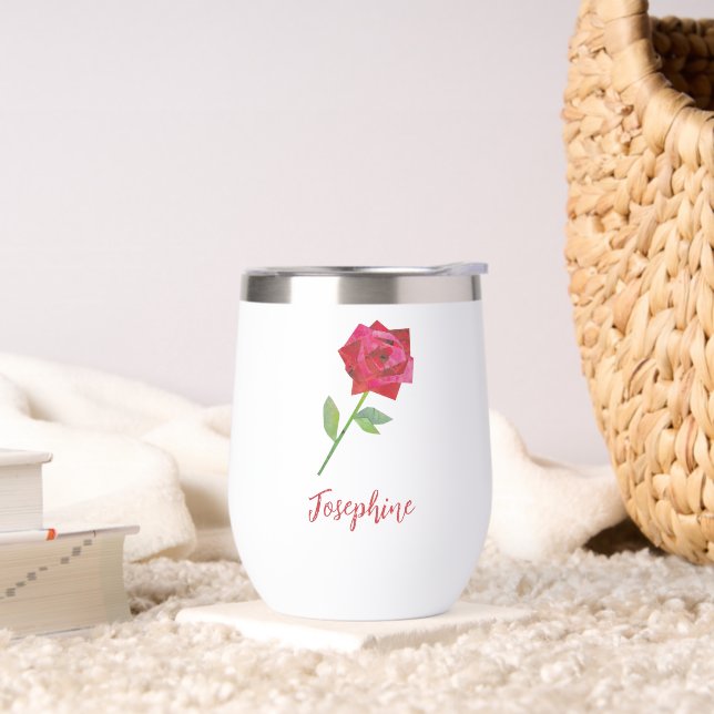 Retro Hand-Illustrated Red Rose Unique Custom (Living Room)